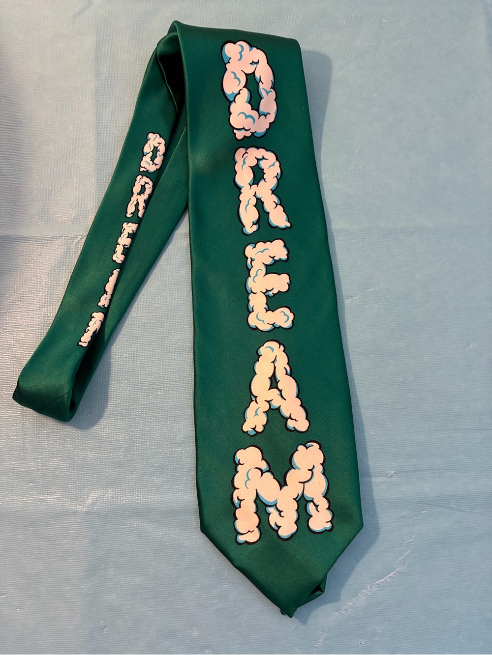 MOSCHINO Emerald Green Silk ‘Dream’ Tie - Made in Italy